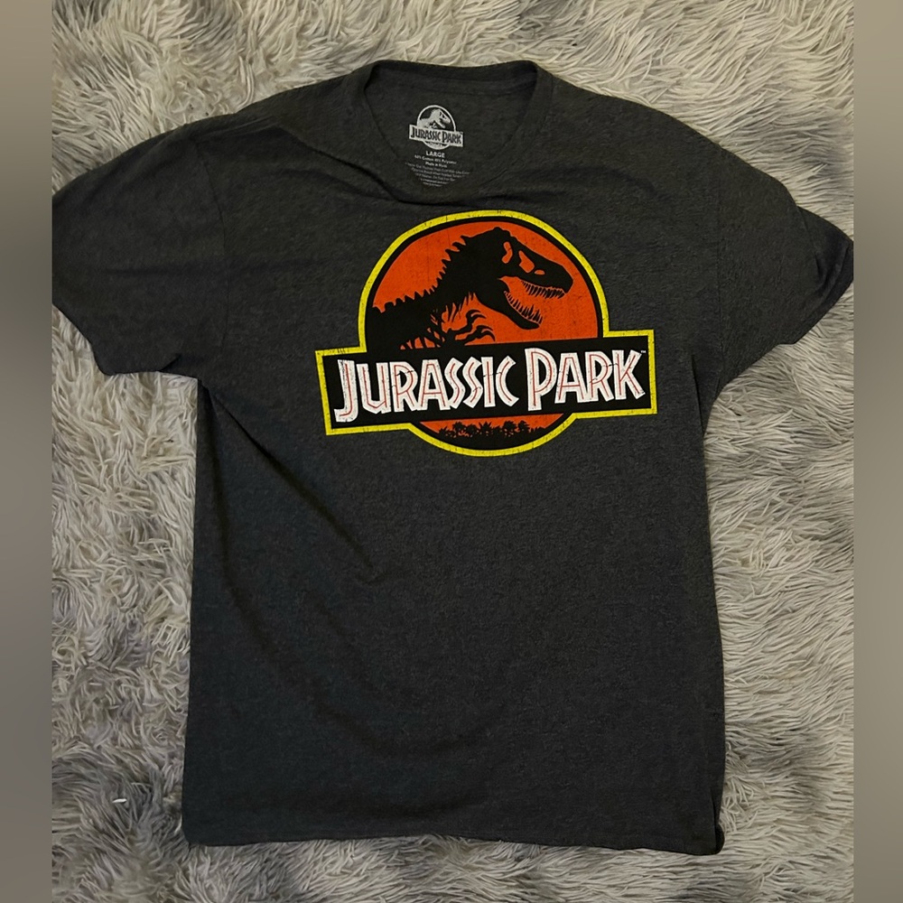 Jurassic Park Graphic T-Shirt - Black and Red Men’s Large.